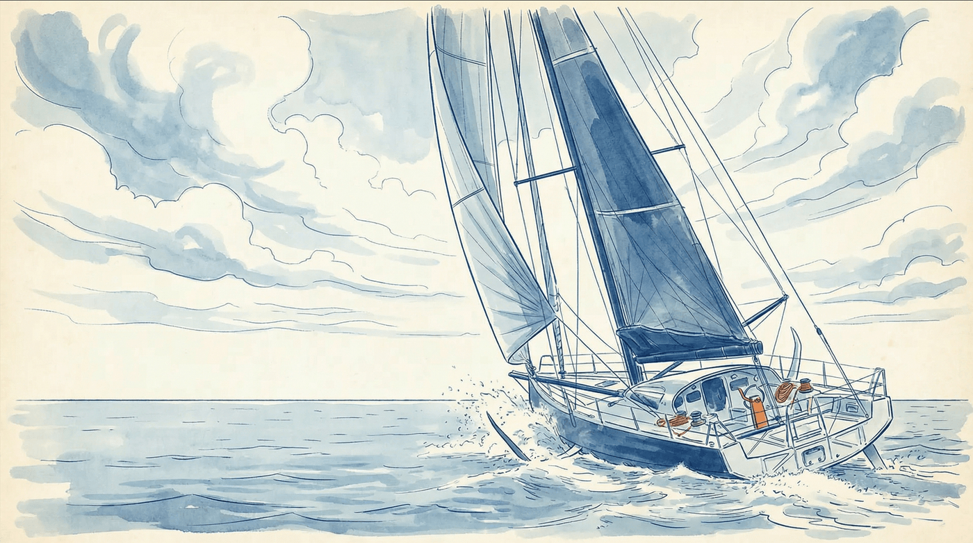 Capitano Kooper boat sailing