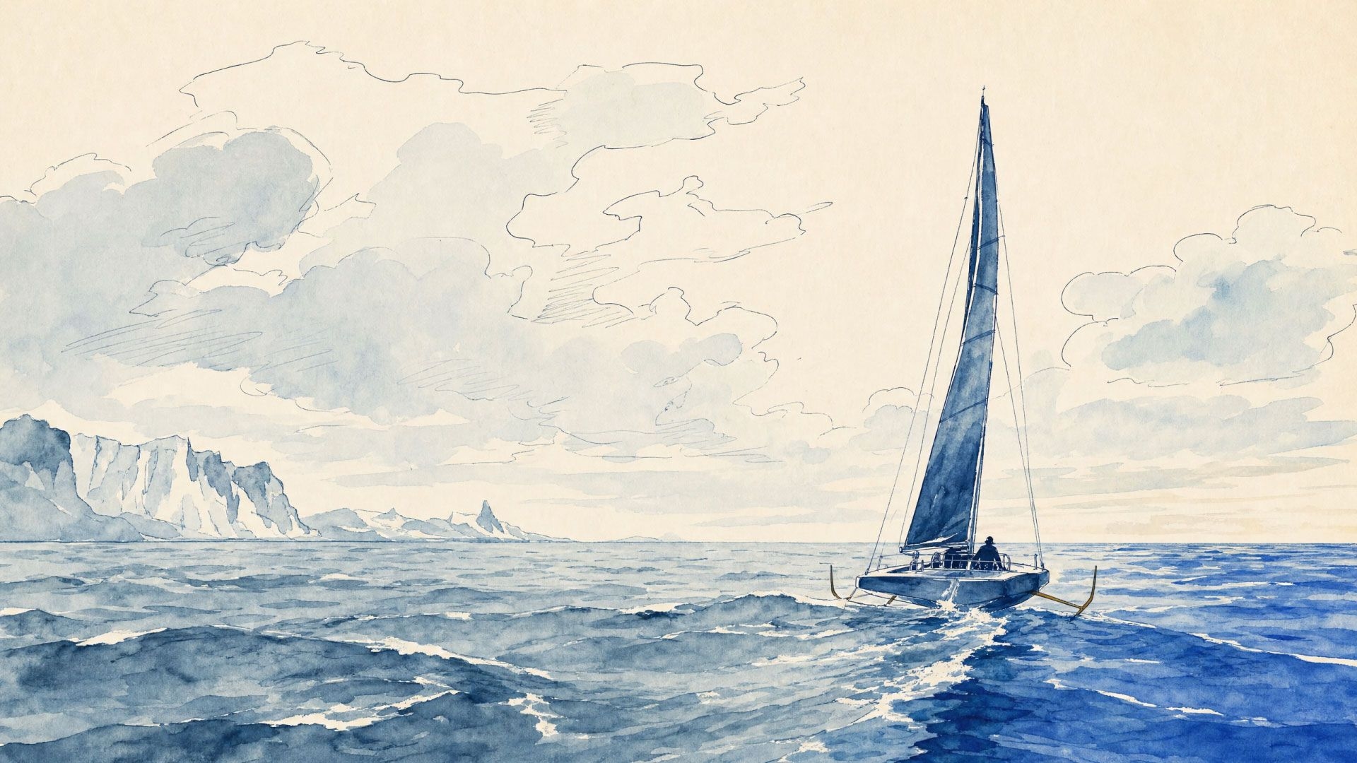 Capitano Kooper sailing the Adriatic sea